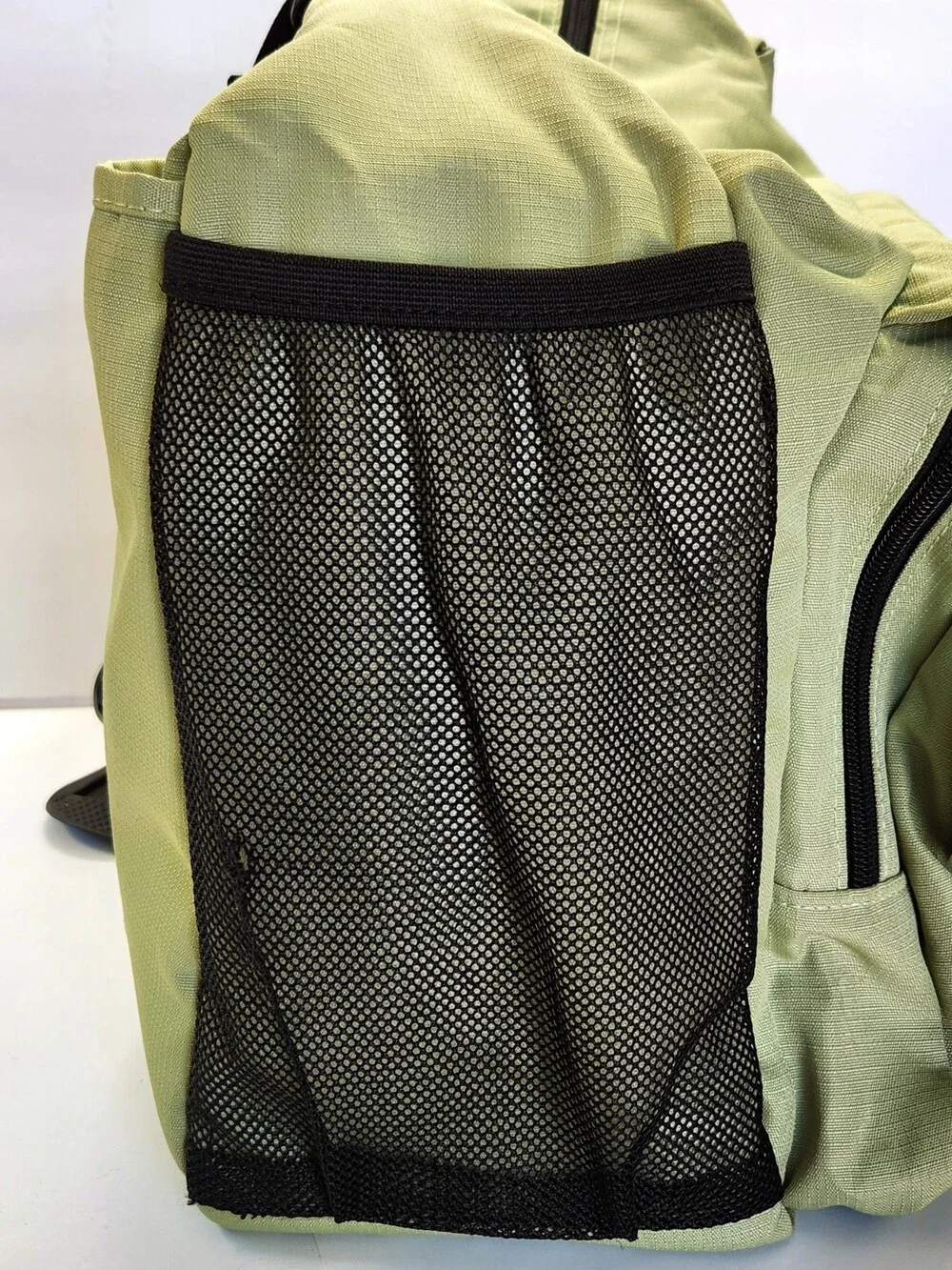 Vtg LL Bean Messenger Diaper Bag Sage Green Multi-Pocket Shoulder Crossbody Y2K